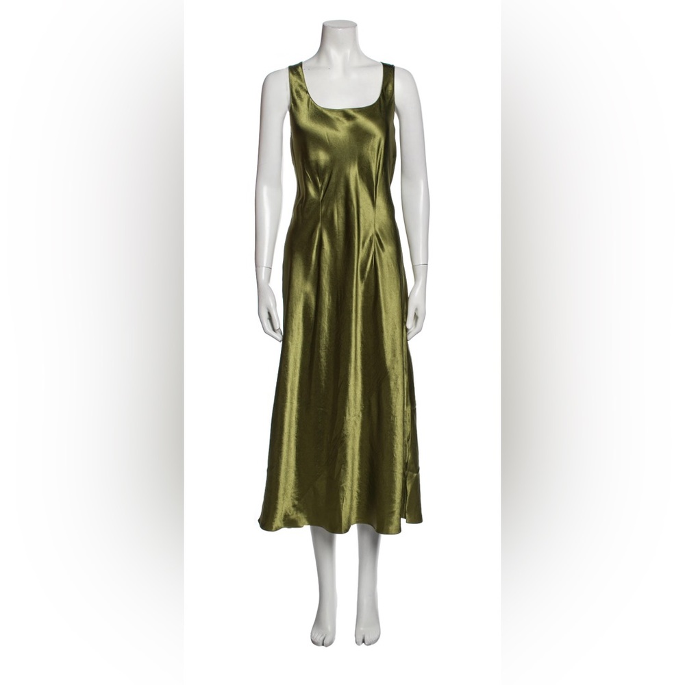 Vince Olive Satin Dress